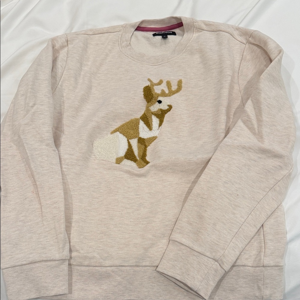 Bonobos Cream Sweatshirt with Jackelope Design